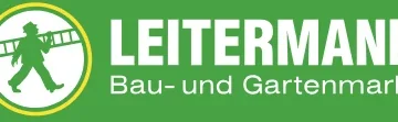 LEITERMANN Logo mit Produkten für Bau, Garten und DIY.