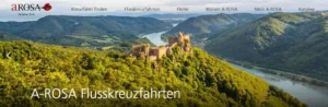Scenic view of a river and mountains showcasing the beauty of A-ROSA Flusskreuzfahrten destinations.