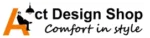 Logo von Act Design Shop mit dem Namen des Geschäfts.