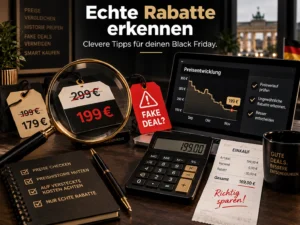 Echte Black Friday 2026 Rabatte erkennen mit Preisvergleich, Preisverlauf und Spartipps.