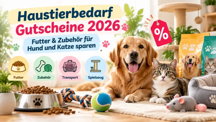Haustierbedarf Gutscheine 2026 mit Hund, Katze, Tierfutter, Spielzeug und Zubehör zum Sparen.