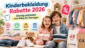 Kinderbekleidung Rabatte 2026 mit Kindern, Kleidung, Schuhen und Shopping-Zubehör zum günstigen Einkleiden.