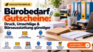 Bürobedarf Gutscheine für Druck, Umschläge und Büroausstattung günstiger bei DealGutschein.