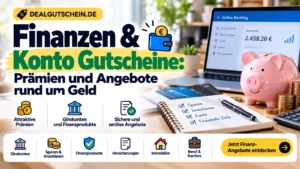 Finanzen und Konto Gutscheine für Prämien und Angebote rund um Geld bei DealGutschein.