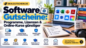 Software Gutscheine für Programme, Lizenzen und Online-Kurse günstiger bei DealGutschein.