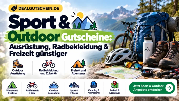 Sport & Outdoor Gutscheine für Ausrüstung, Radbekleidung und Freizeit günstiger bei DealGutschein.