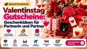 Valentinstag Gutscheine für Geschenkideen für Partnerin und Partner günstig bei DealGutschein.